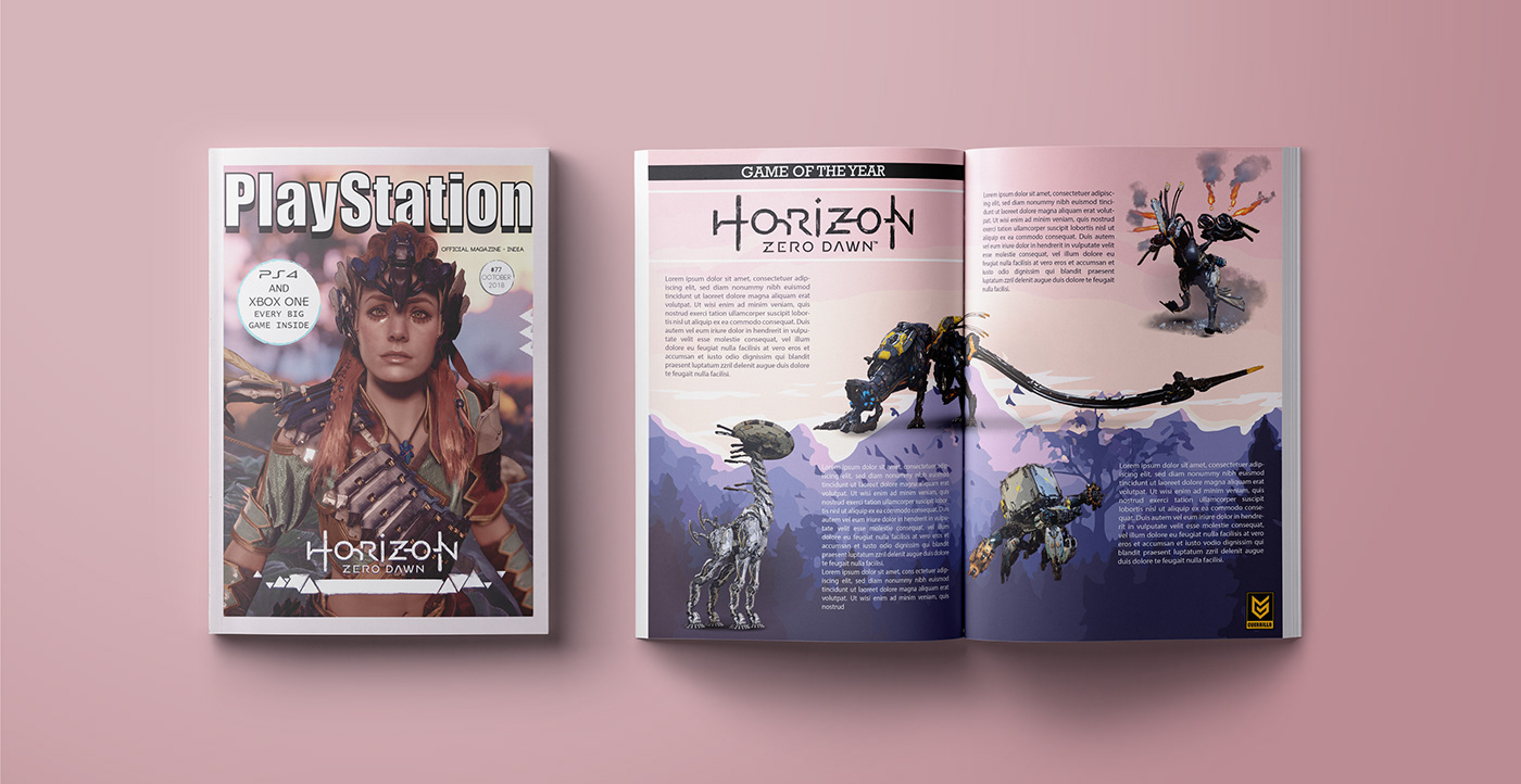 editorial design  game magazine Gamer Gaming gaming magazine Magazine Cover Magazine design playstation PS