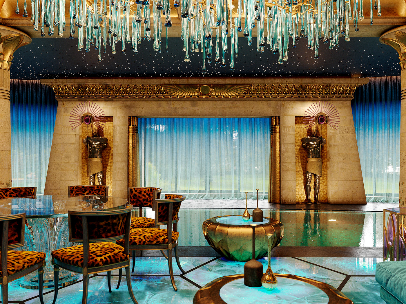sculpture Pool luxury Renders visuals