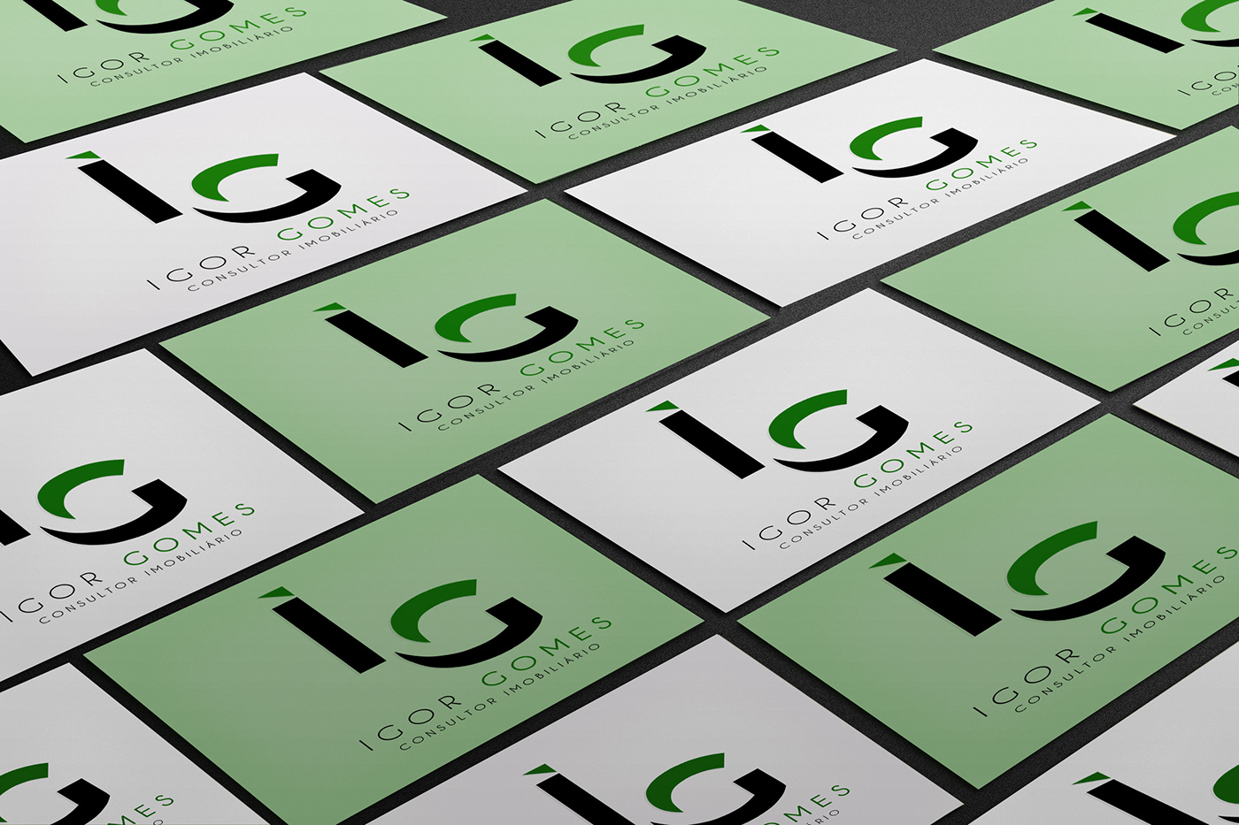 brand card Constrution design font green imobiliário logo Logotype psd