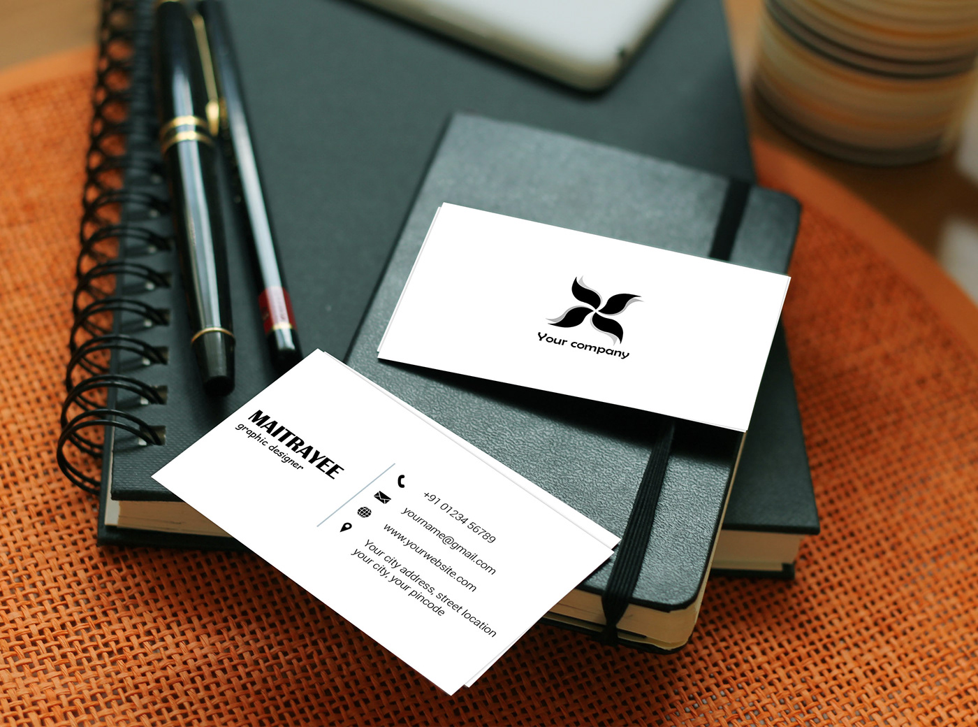 business card clean buisness card mockups Simple and Clean