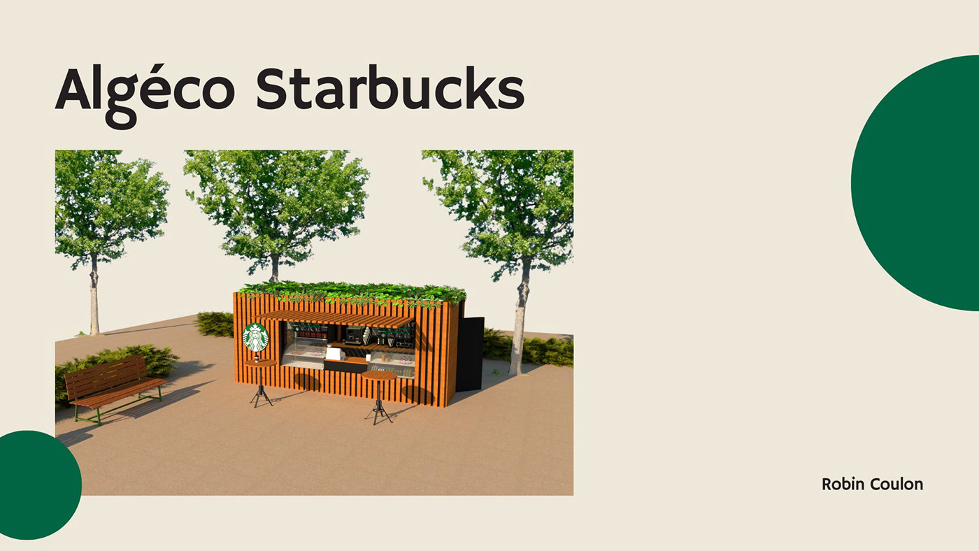 algeco bellecour cafe Coffee starbucks Urban 3D architecture lyon Render