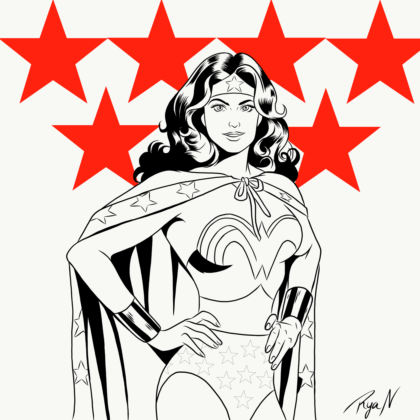 Dc Comics Drawing  Fan Art Pop Art SuperHero wonder woman