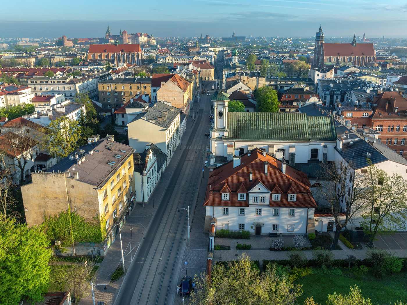 krakow polska poland drone city MORNING mavic 3 classic towm spring