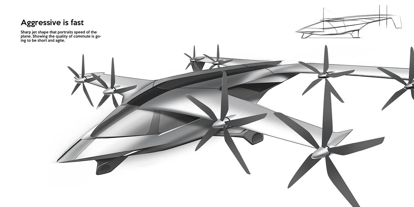 aircraft design EVTOL CONCEPT Automotive design airplane design aviation design