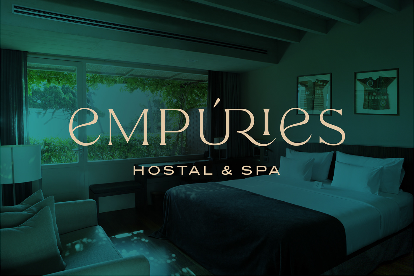 branding  Hostal hostel Spa empuries costa brava hotel restaurant graphic design 