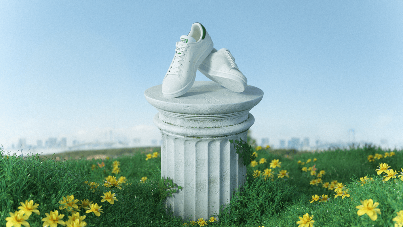 3D adidas animation  loop motion stan smith forever