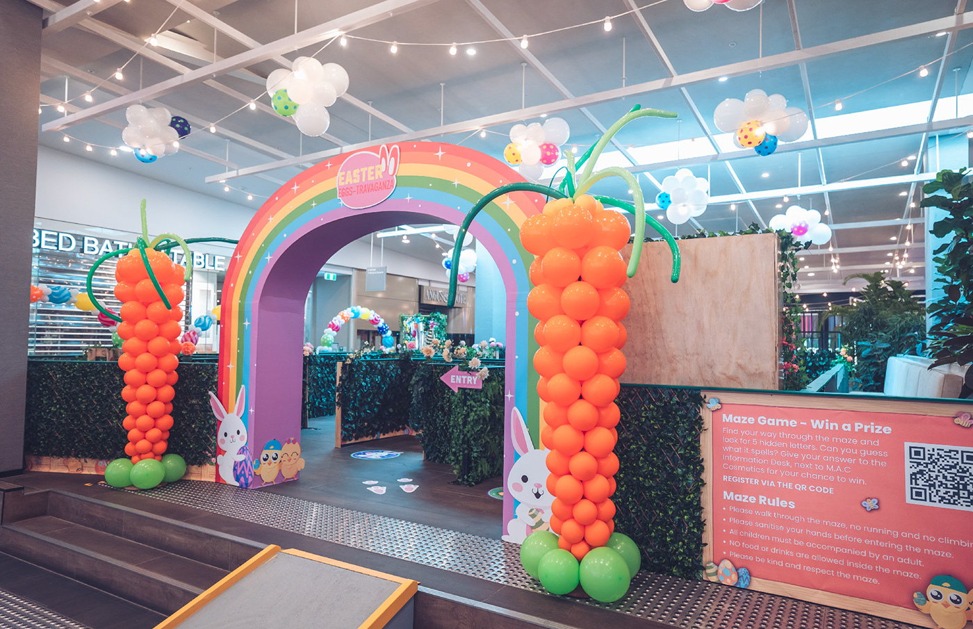 adobe illustrator design Easter Event maze Photo Opportunity Project Management props rainbow theming