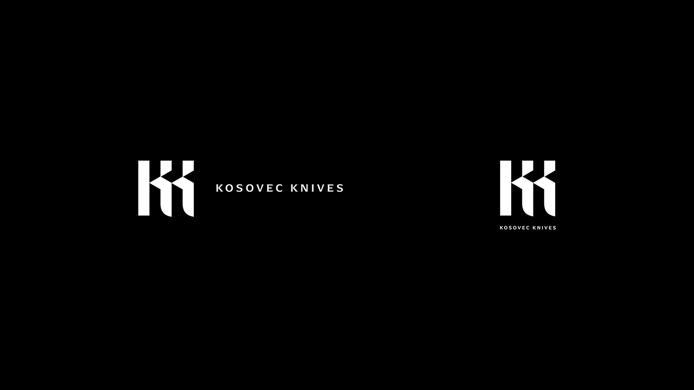 black knife logo Logotype minimal monogram branding  craft identity Logo Design
