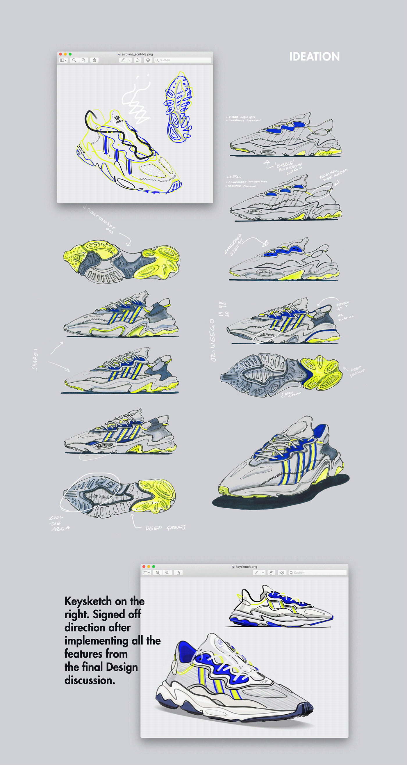 Adidas Ozweego Design Process by Konstantin Baumann