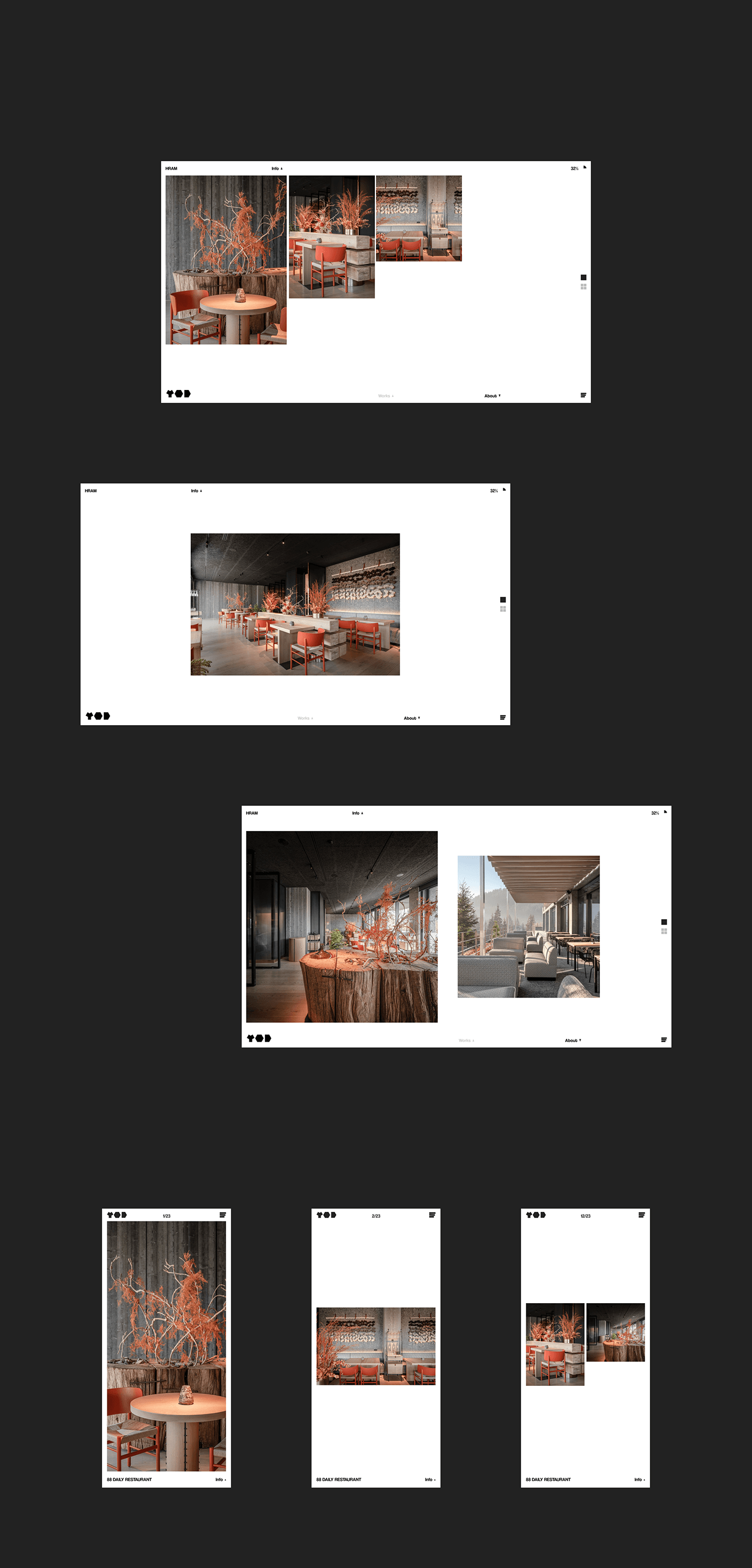 architecture interior design  studio corporate agency portfolio promo Website UI/UX Web Design 