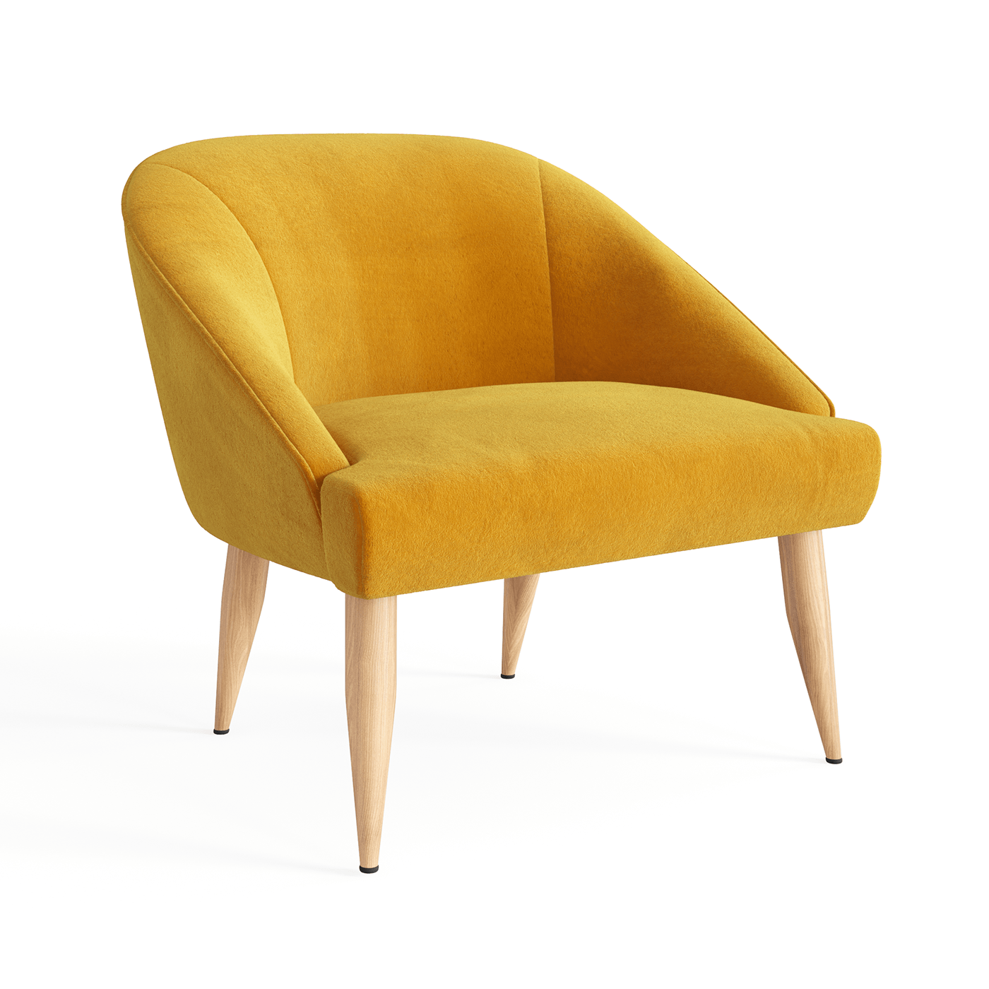 3D 3D Visualization 3dmodel armchair furniture Gio Ponti gold velvet Small Italian velvet vintage