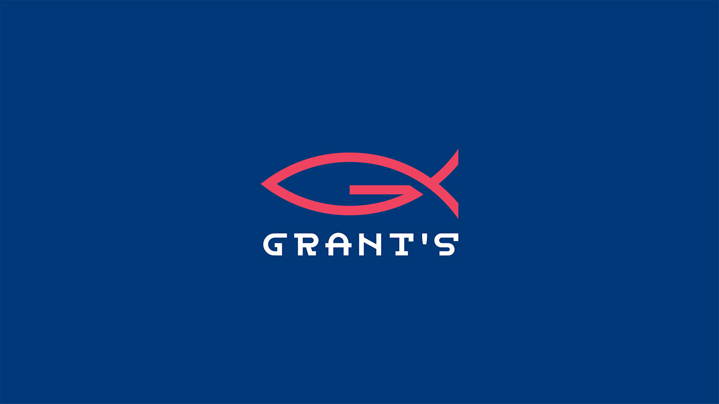 chips fish grant logo seafood