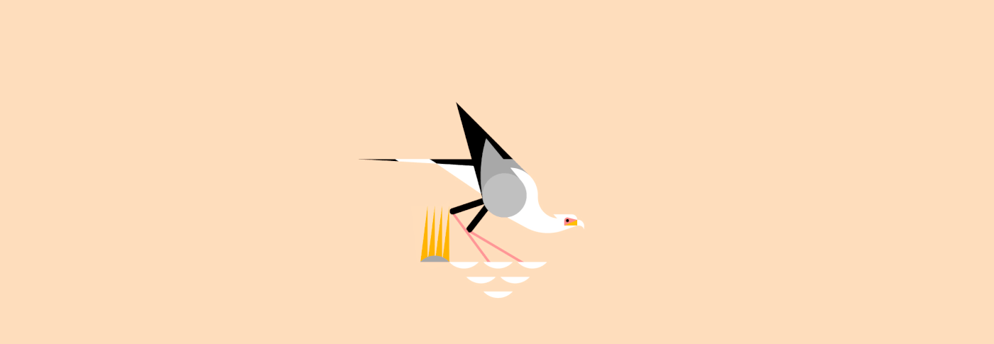 animation  bird flamingo Icon ILLUSTRATION  logo minimal minimalistic Nature pajaro
