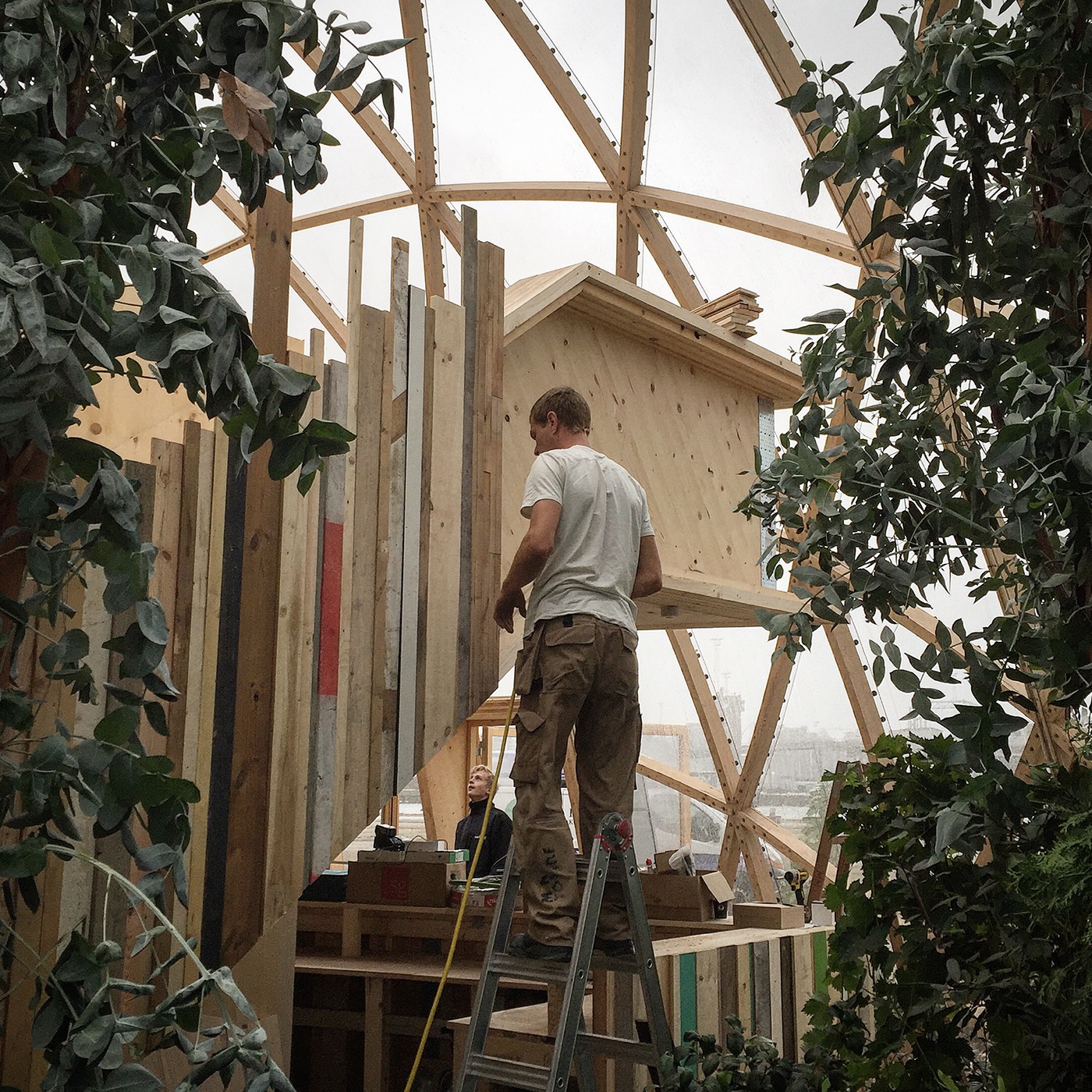 Geodesic dome greenhouse experiment cross laminated timber architecture