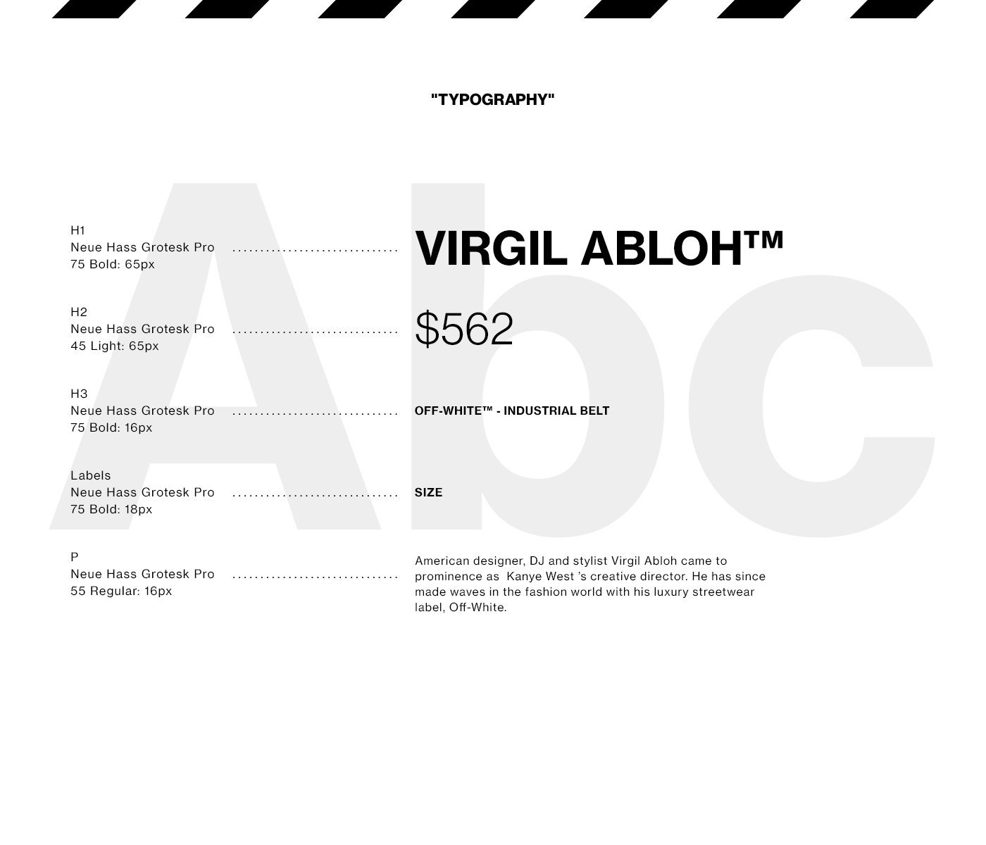 OFF-WHITE c/o Virgil Abloh "APP" Concept on Behance