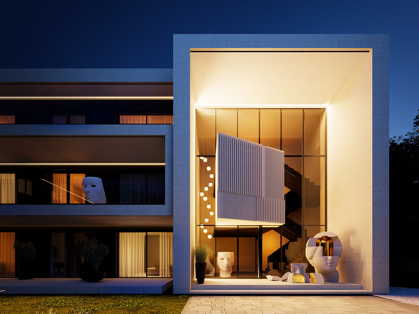 Window architecture Render modern home house art light