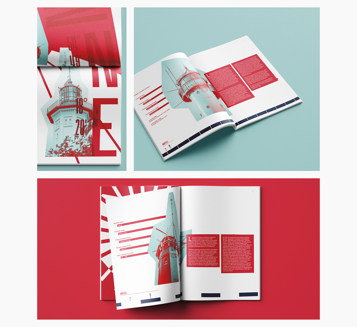 brochure Catalogue magazine typography   ILLUSTRATION  lighthouse graphic print folder