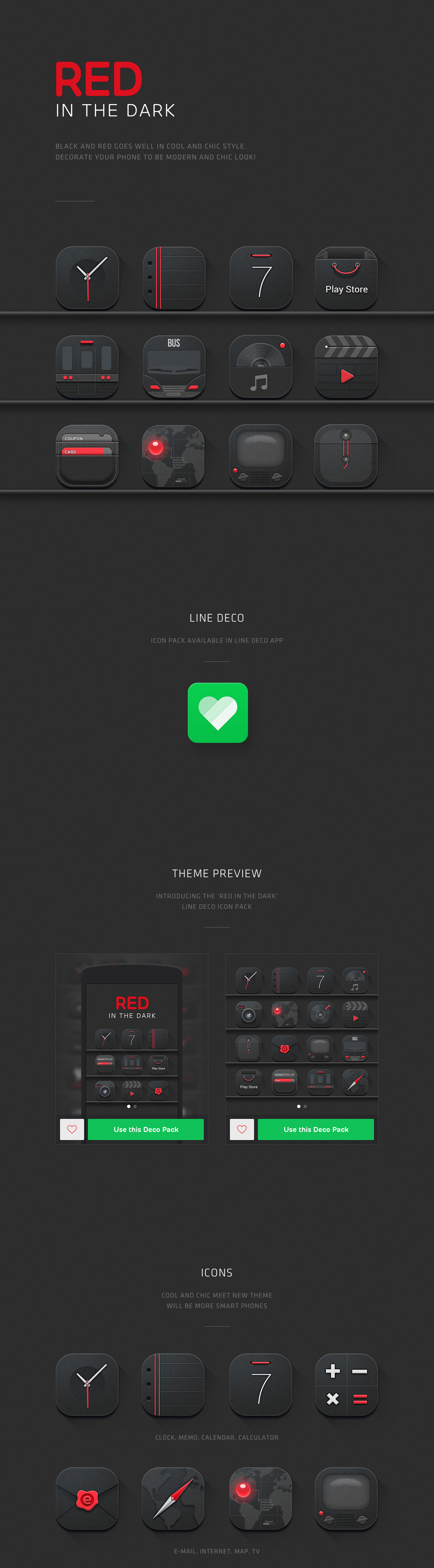 Icon smartphone theme design concept black UI GUI line line deco graphic mobile app NAVER wallpaper