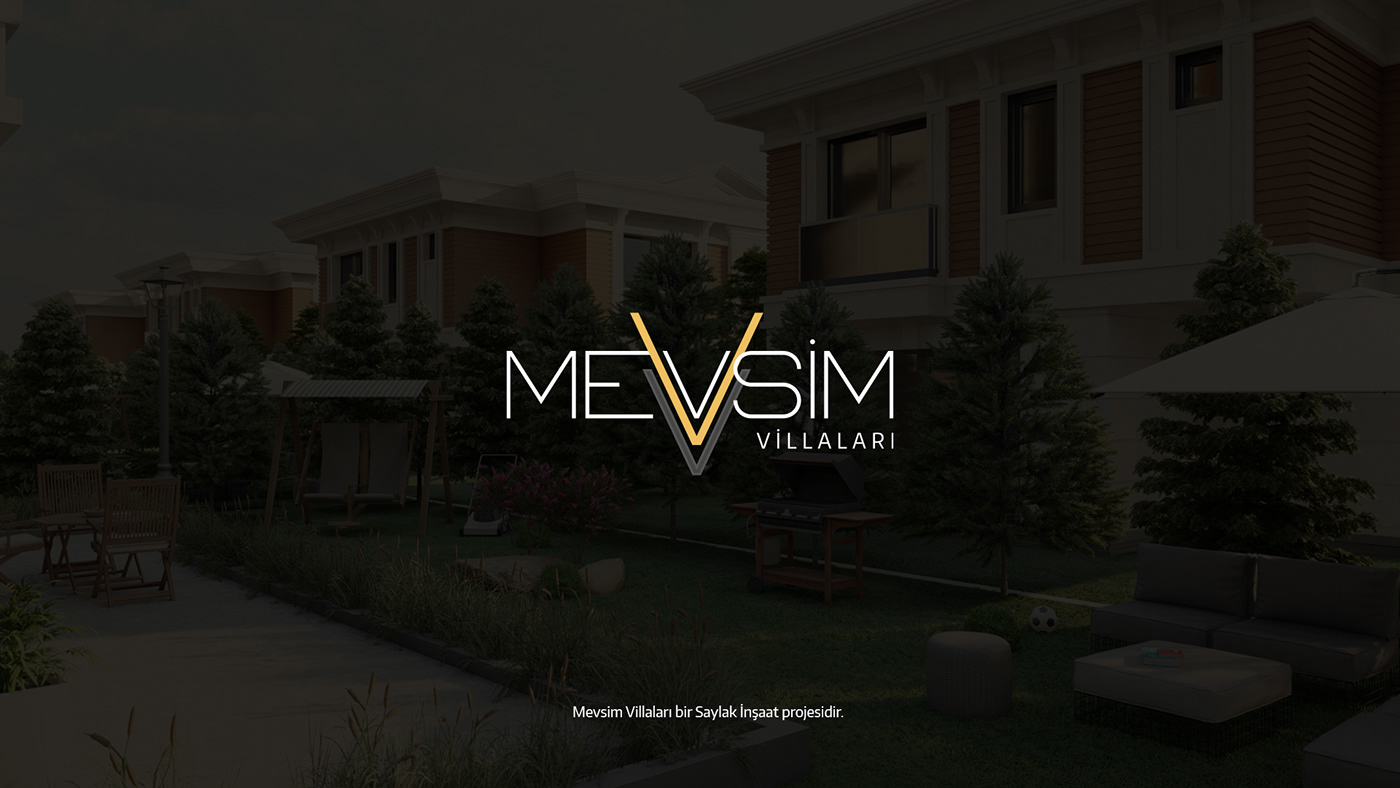 GESI grafik kayseri logo Logo Design mevsimvillaları Saylak İnşaat tasarım typography   Villa