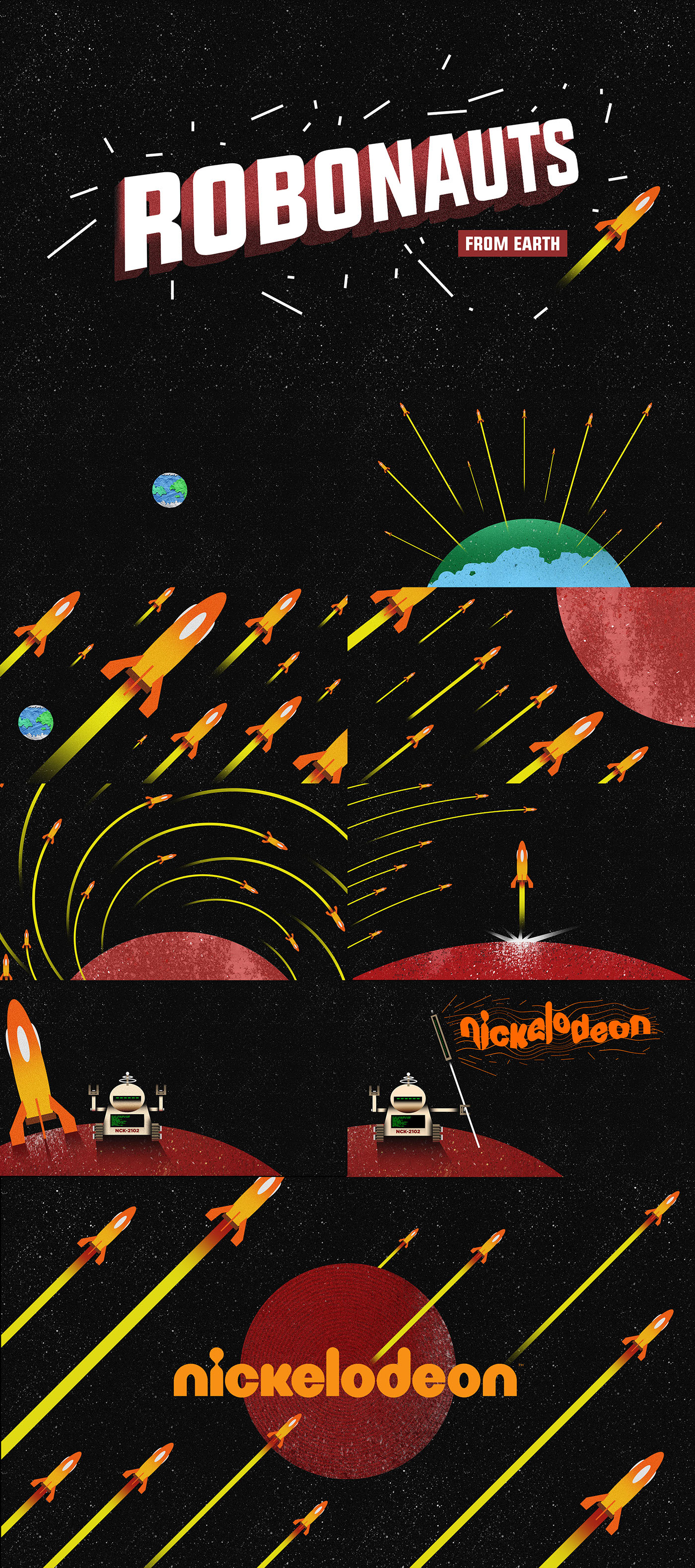 nickelodeon rockets Space  Planets planet adventure texture grunge robot robots mars earth