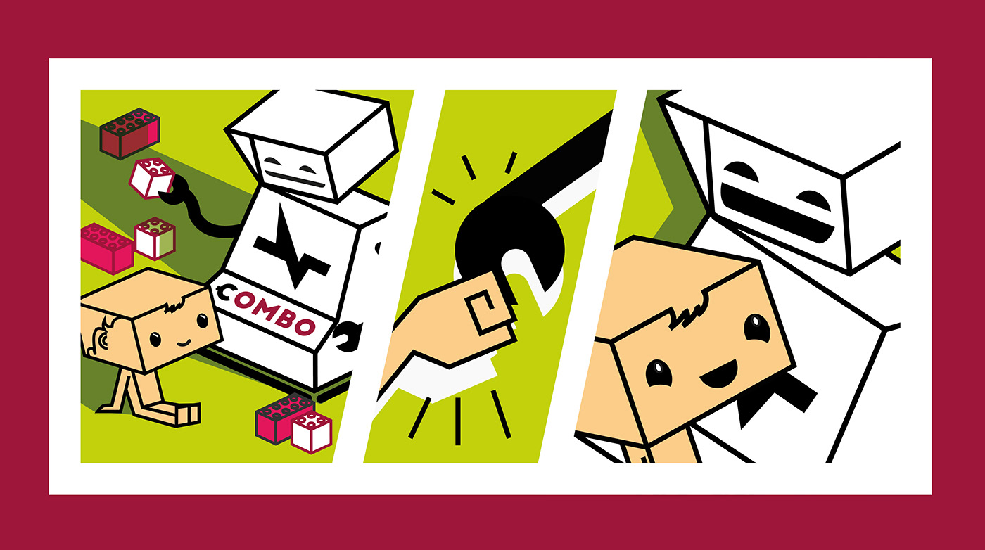 logo Logotype robotics robot edukacja identyfikacja flyer identity leaflet rollup