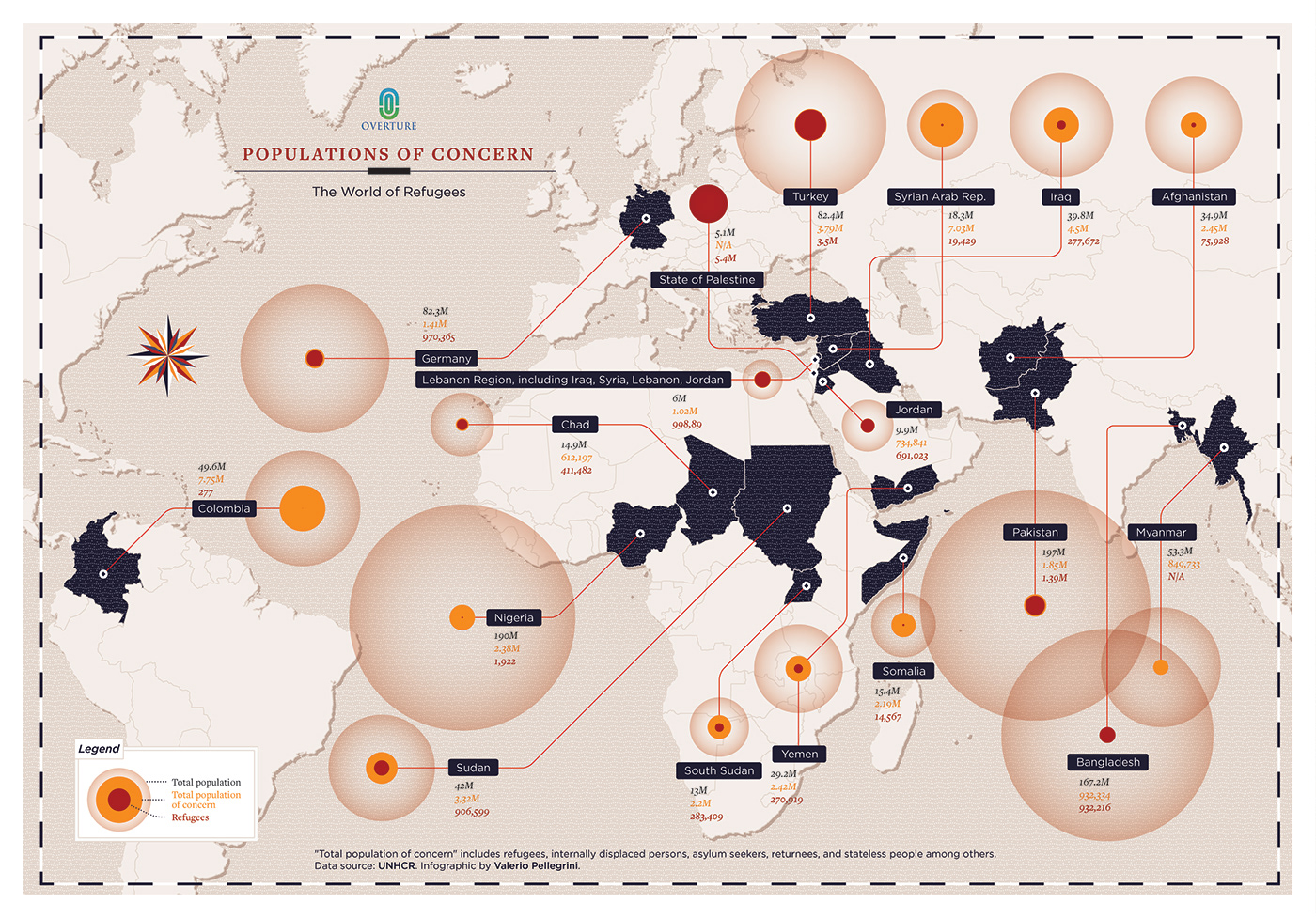 Data data visualization design art map infographic Refugees migrants magazine ILLUSTRATION 