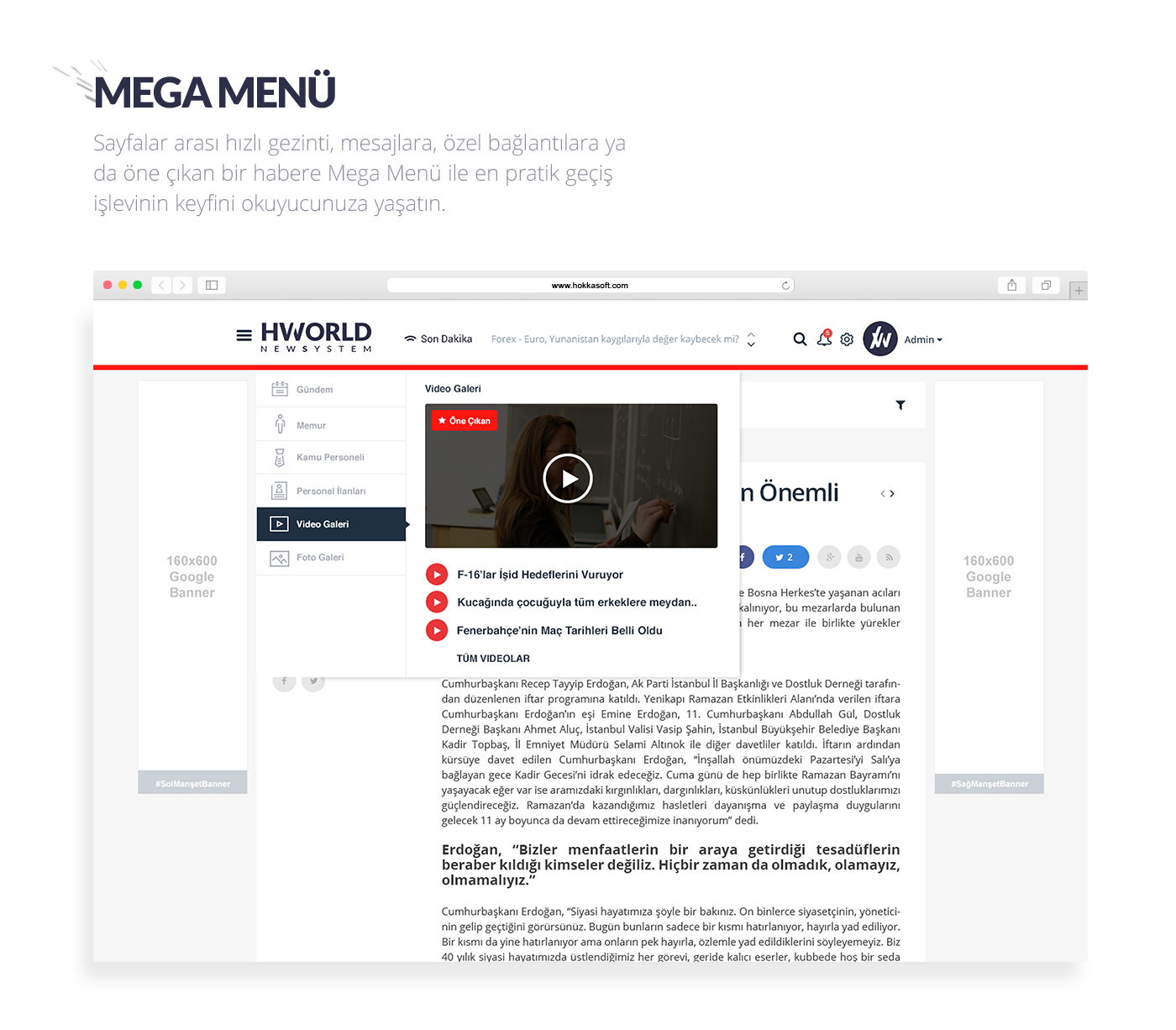 news portal news feed Website Webdesign dashboard admin panel Content Management mobile