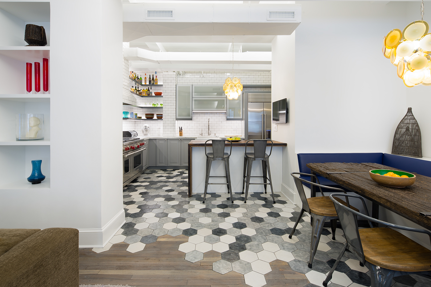 LOFT bali renovation flatiron new york city NYC Loft kitchen tile