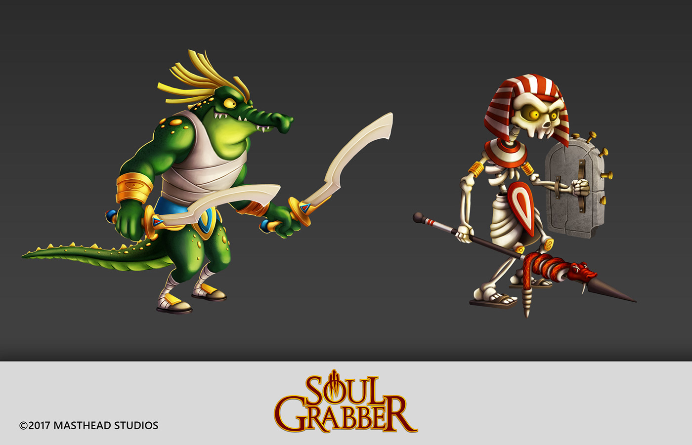 game art characters design 2D Platform sprites creatures egypt spalshscreen