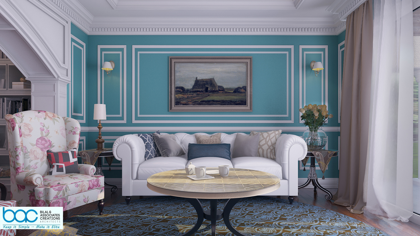 Eslam Hamed 3D Interior MAX egypt design vray Classic pano colorful
