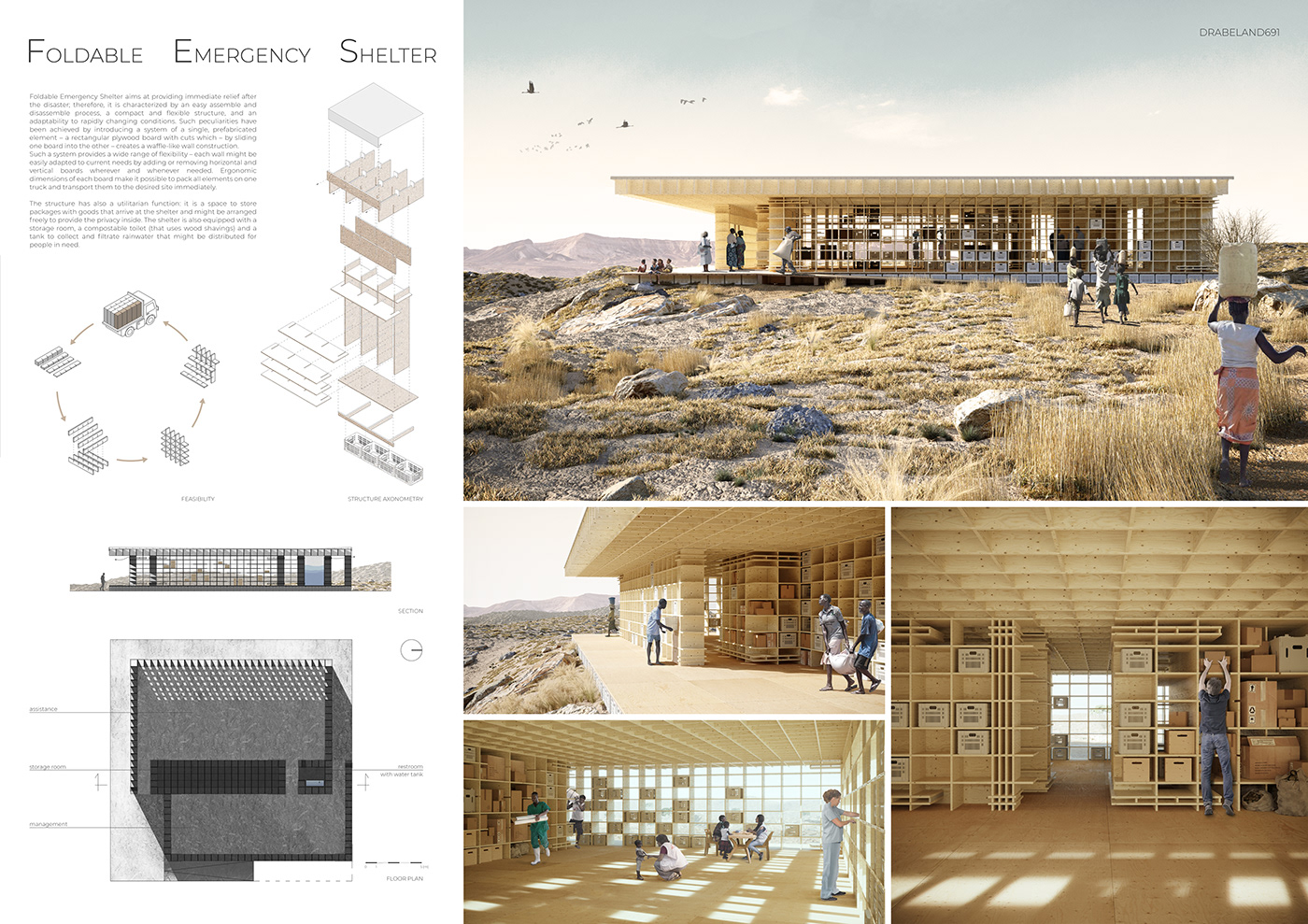 africa architecture center Competition emergency Foldable kaira looro shelter winner