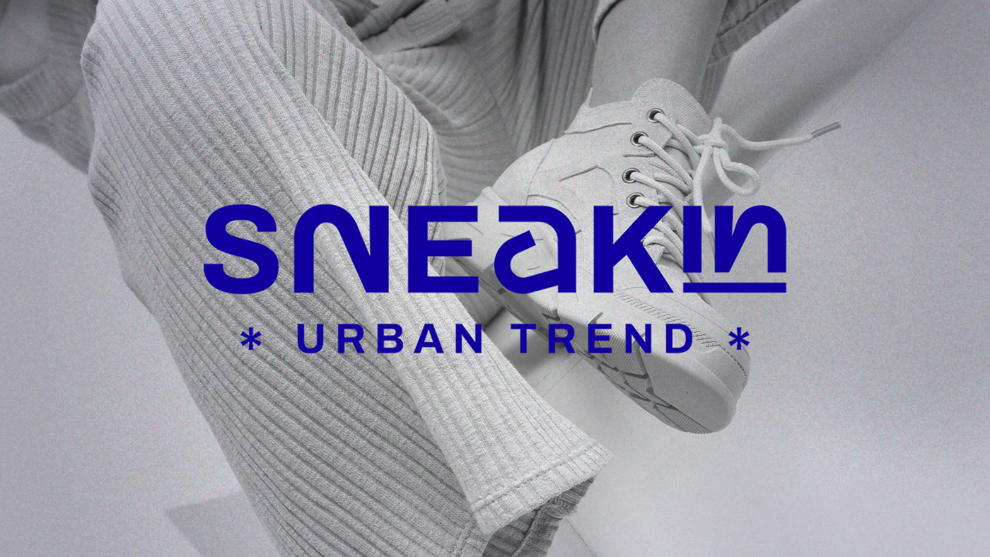 sneakers Fashion  logo brand identity Urban Sneakers shop business card visual identity brand identity