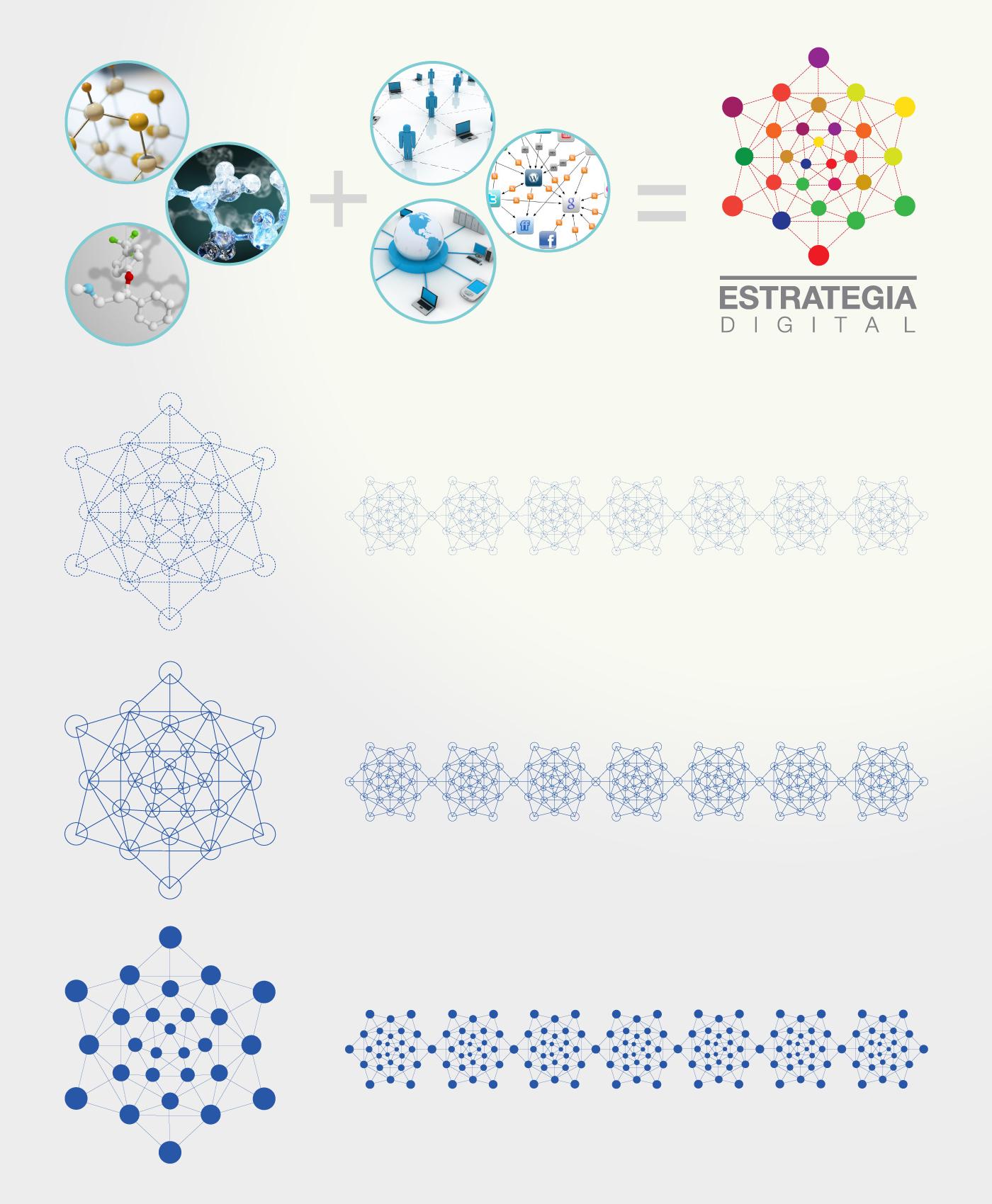 identity brand digital estrategy grupo modelo mexico mexico colors design marca atom molecule simetry geometry