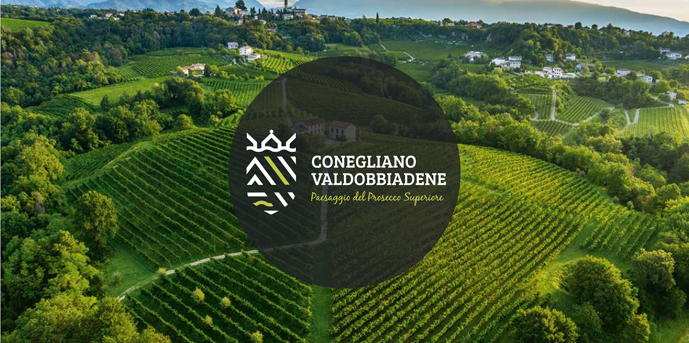 logo conegliano valdobbiadene wine UNESCO brandidentity Landscape green corporateimage Mockup