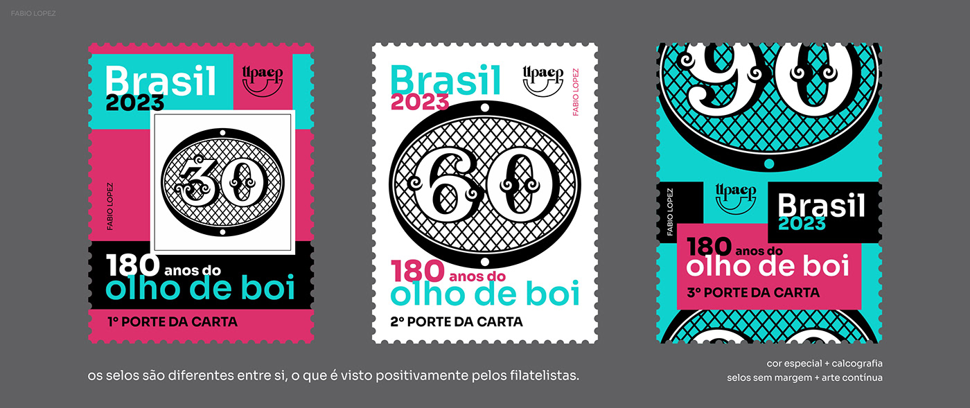 design stamp Stamp Design Philately graphic design  Selos typography   filatelia olhodeboi selos postais