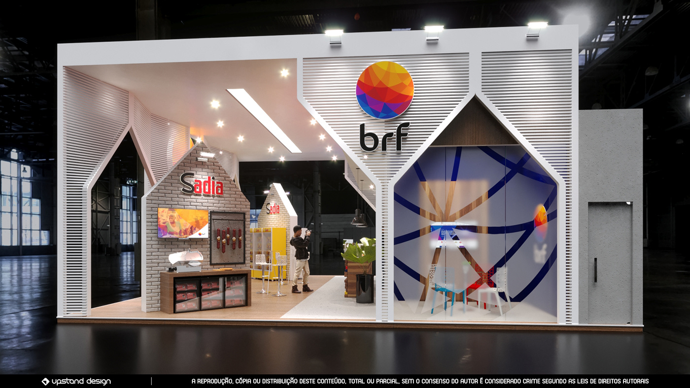 3D archiviz booth corona Event Exhibition  Render trade