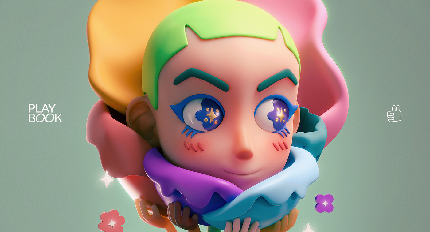 3D anime blender cinema4d Collection colors ILLUSTRATION  inspiration nft Playful