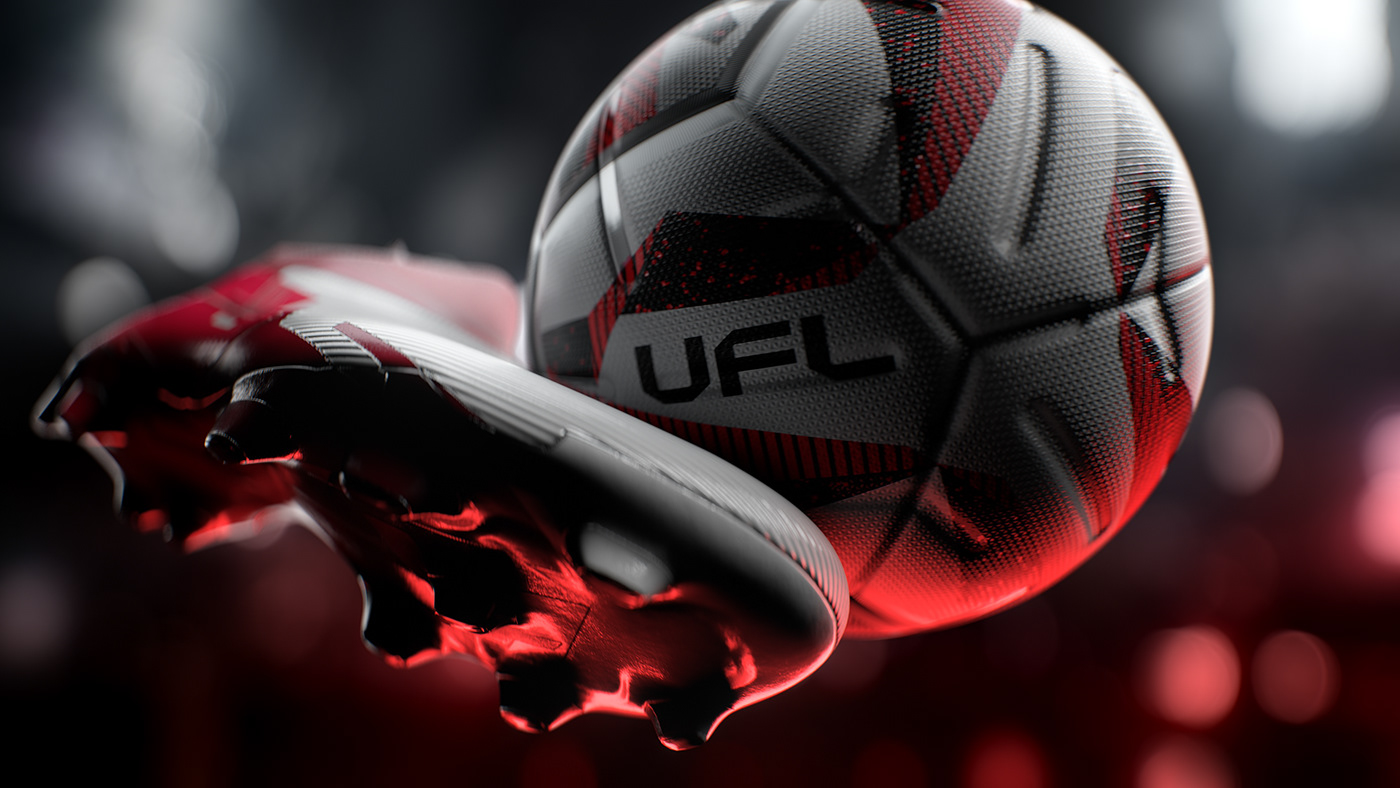 3D broadcastdesign CGI cinema4d football motiondesign octanerender   soccer sports UFL