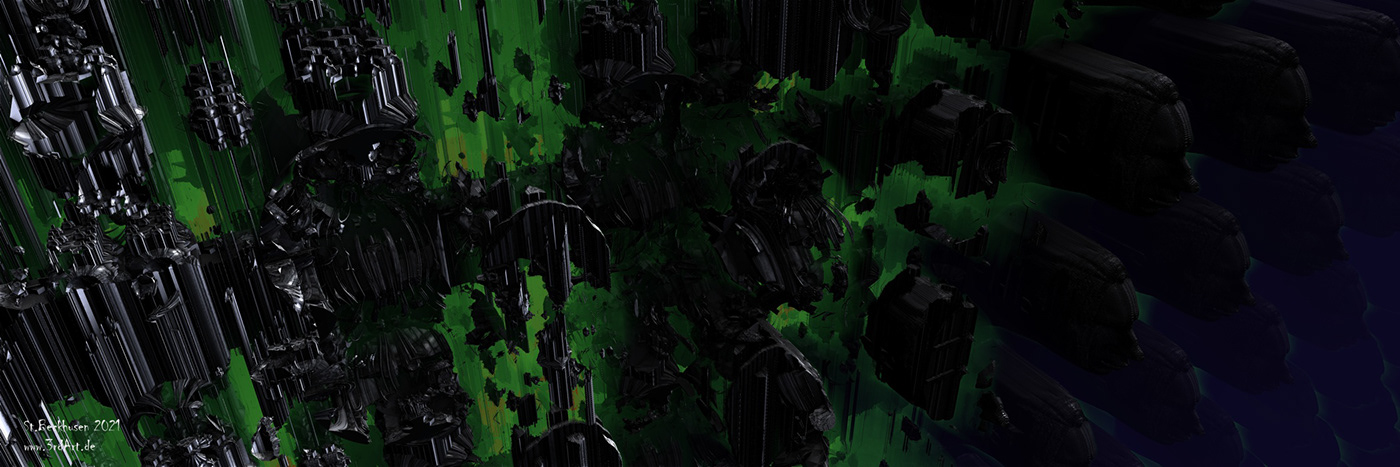 Abstract Art dark eerie fractal art generative art procedural art science fiction sinister surreal art weird