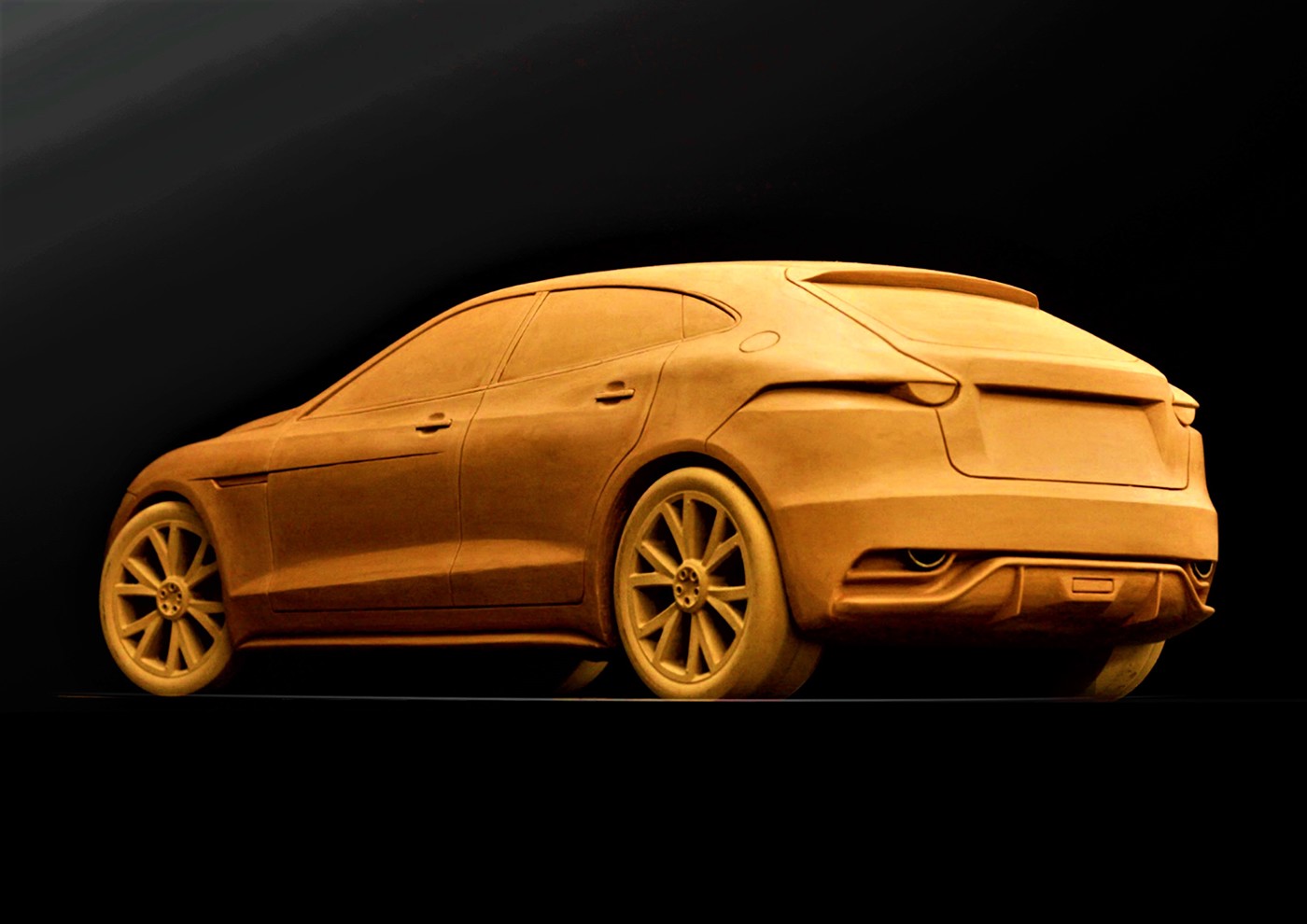 jaguar Hyper hatch Vehicle Packaging digital renders  concept Clay Model digital ILLUSTRATION  aesthetics