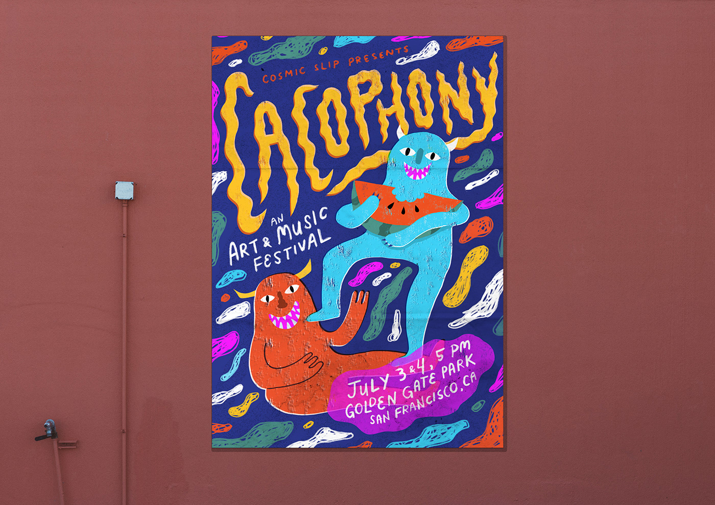 cacophony design festival Fun monsters music poster