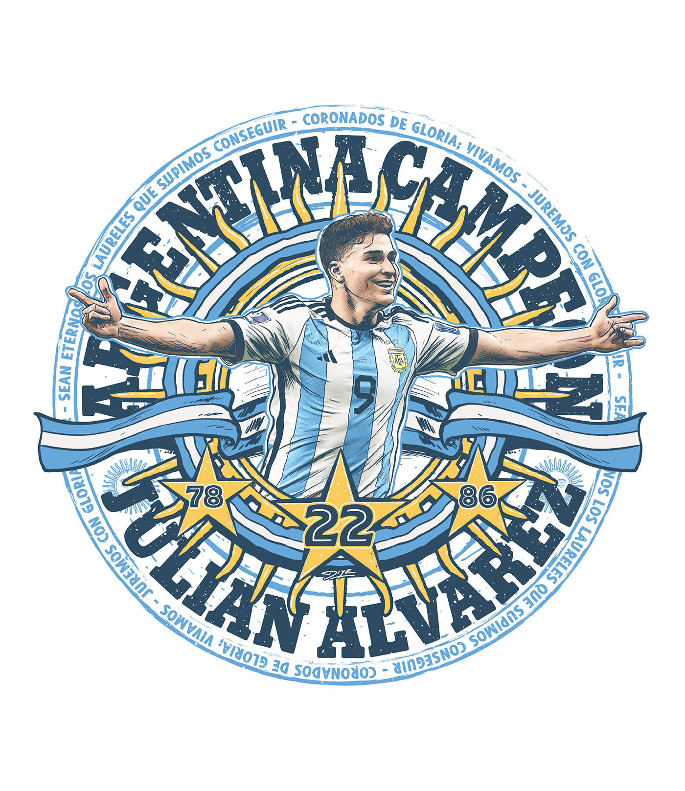 argentina Digital Art  football ILLUSTRATION  messi mundial poster soccer sports world cup