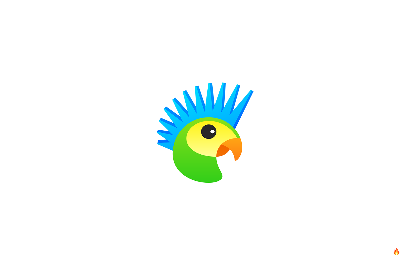 animals birds forest Bird fly chameleon gradient Logo Design mark symbol app icon mihai dolganiuc design nature jungle exotic Tech Technology