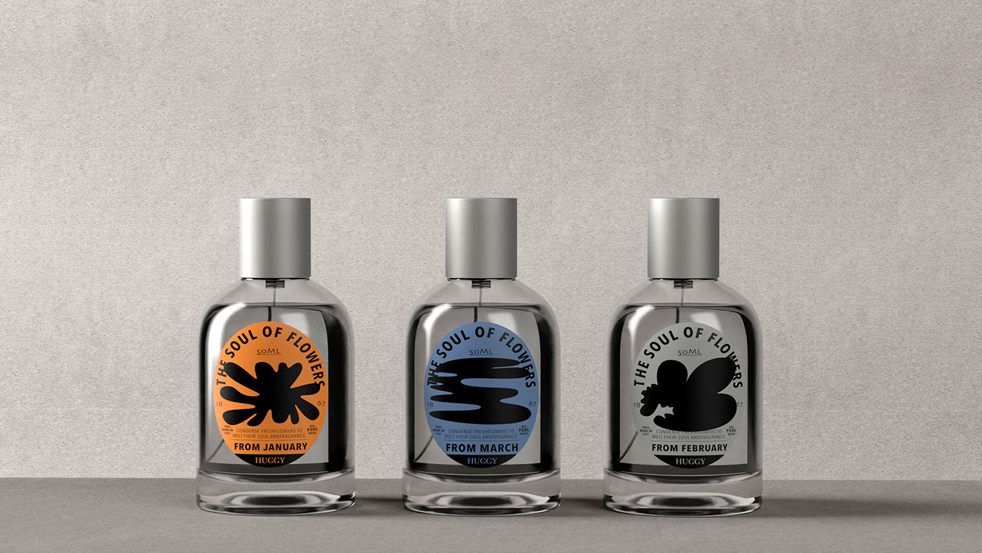 b&w graphic ILLUSTRATION  package perfume