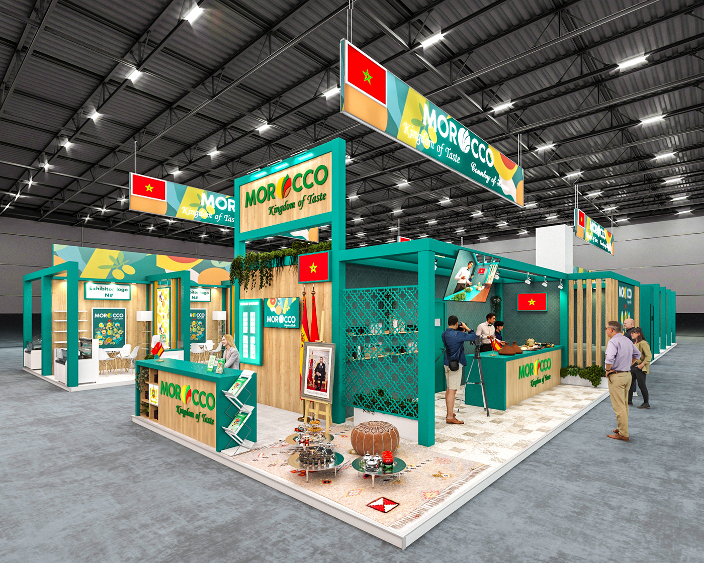 Exhibition  food exhibition Morocco Exhibition Design  pavilion EACCE food from morocco