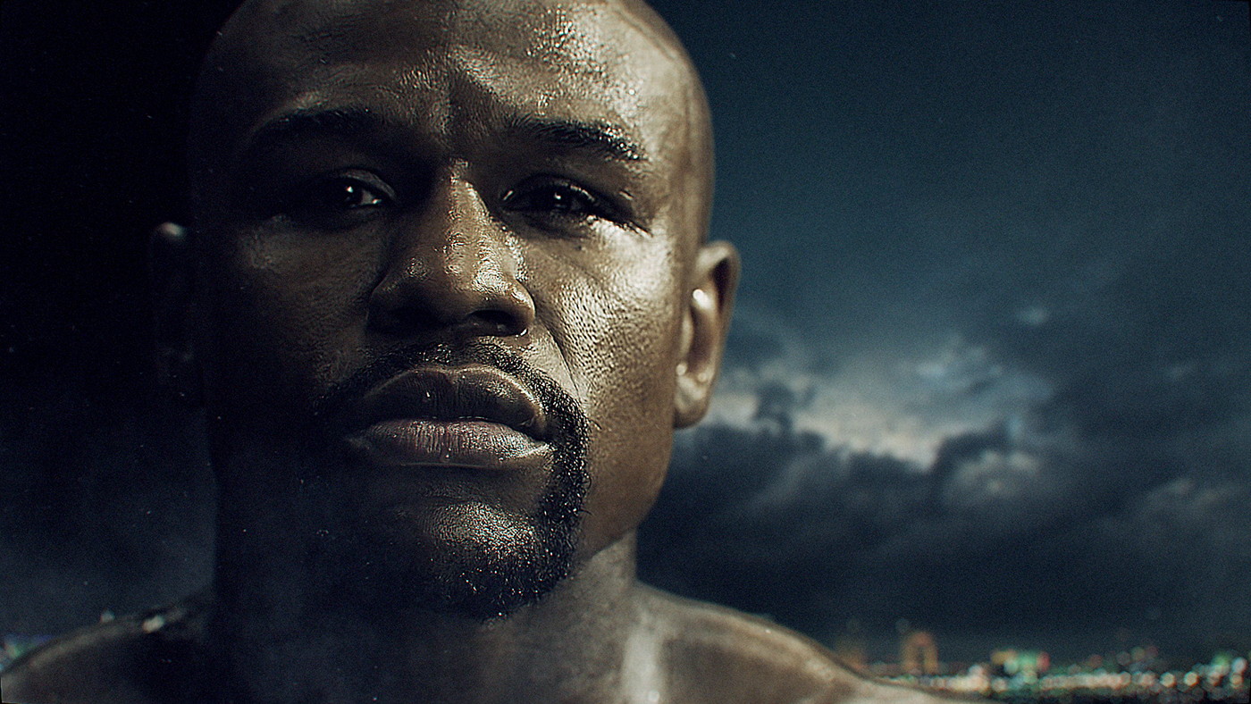 fight hbo Boxing battle Boxer Floyd Mayweather pacquiao Las Vegas color grading compositing