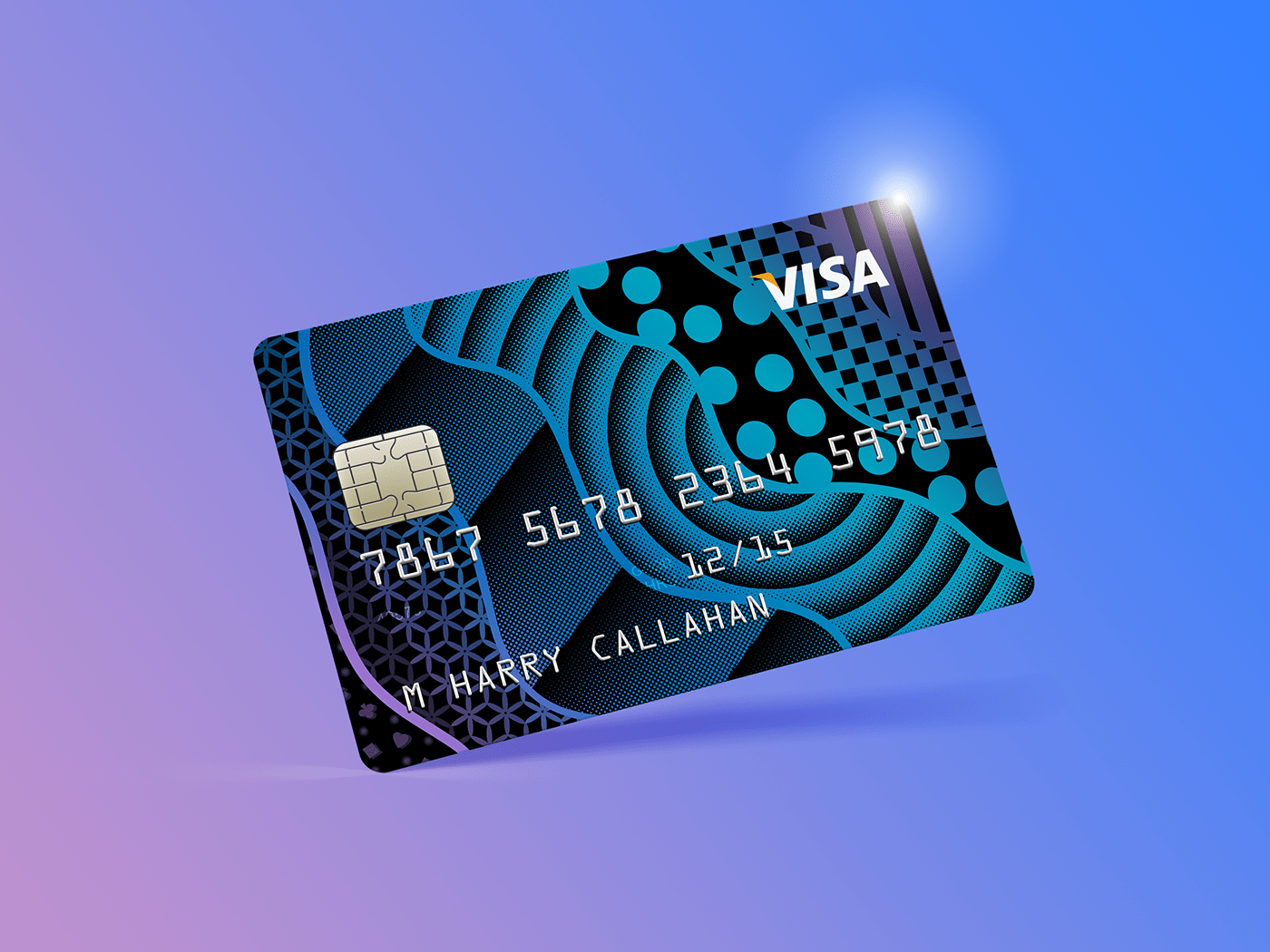 Bank credit card ILLUSTRATION  moon