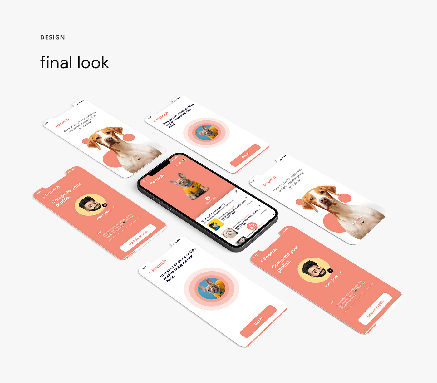 animals app design dog Interaction design  Mobile app Pet research therapy UI ux