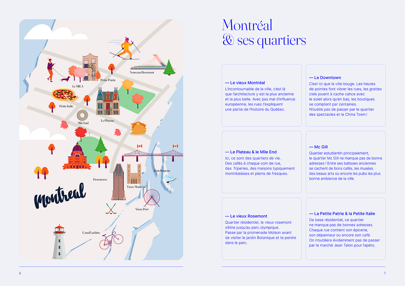 Montreal book design graphicdesign book design Guide tourism Travel