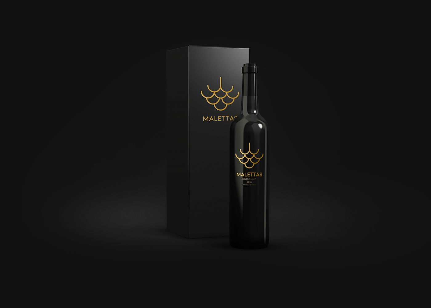 logo design branding  product wine elegant black identity Packaging